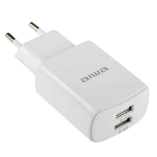 Cargador USB de pared Aiwa con 3 puertos, blanco